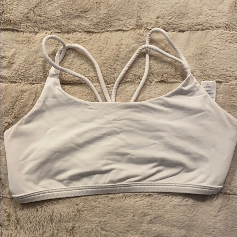 White sports bra